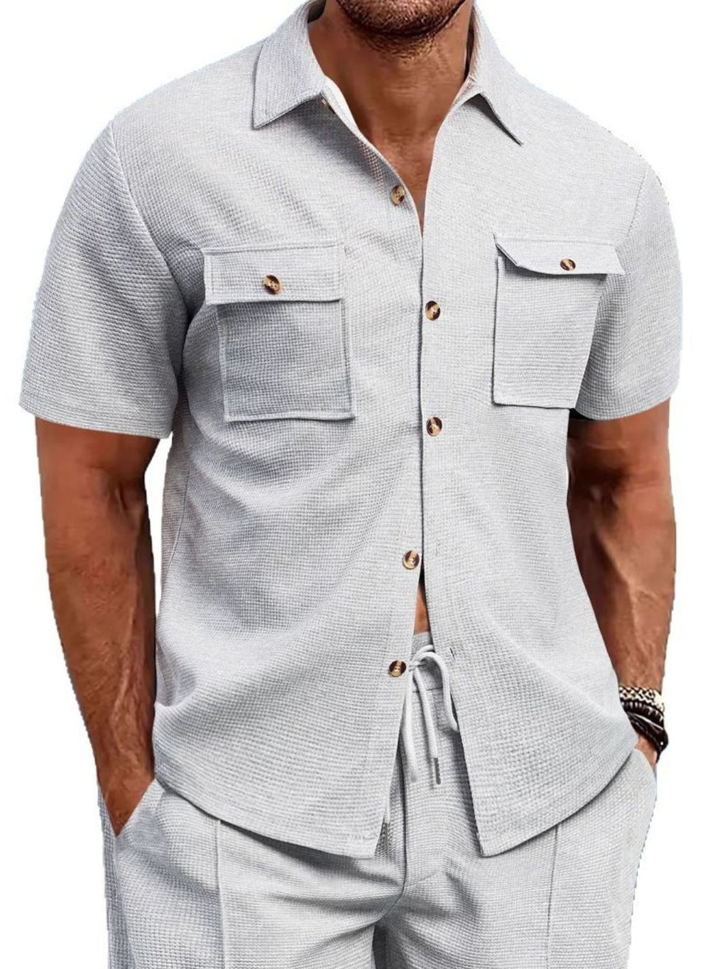 Button Down Short Sleeve Shirt Plus Size