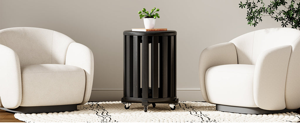 100% solid wood stackable stools set of 4, wooden stools, 18-inch stools, stacking stools, nesting tables, sturdy and durable, no installation required, top stackable round side table