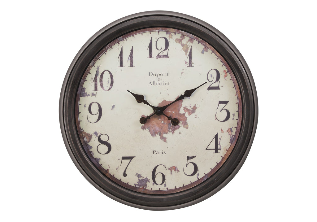 Clocks, 20' Round, Wall Clock, Brown, Transitional
