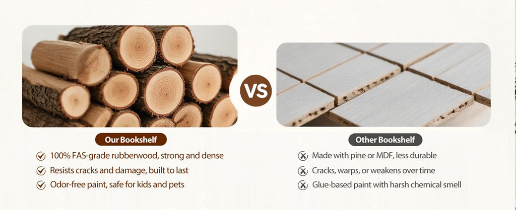 100%Solid Wood Rotating Bookshelf on Wheels,5 Tier, Round Revolving Bookcase, 360° Spinning Book Shelf Tower for Kids, Narrow Rolling Bookshelves for Small Space, Corner, Bedroom, Office, Walnut