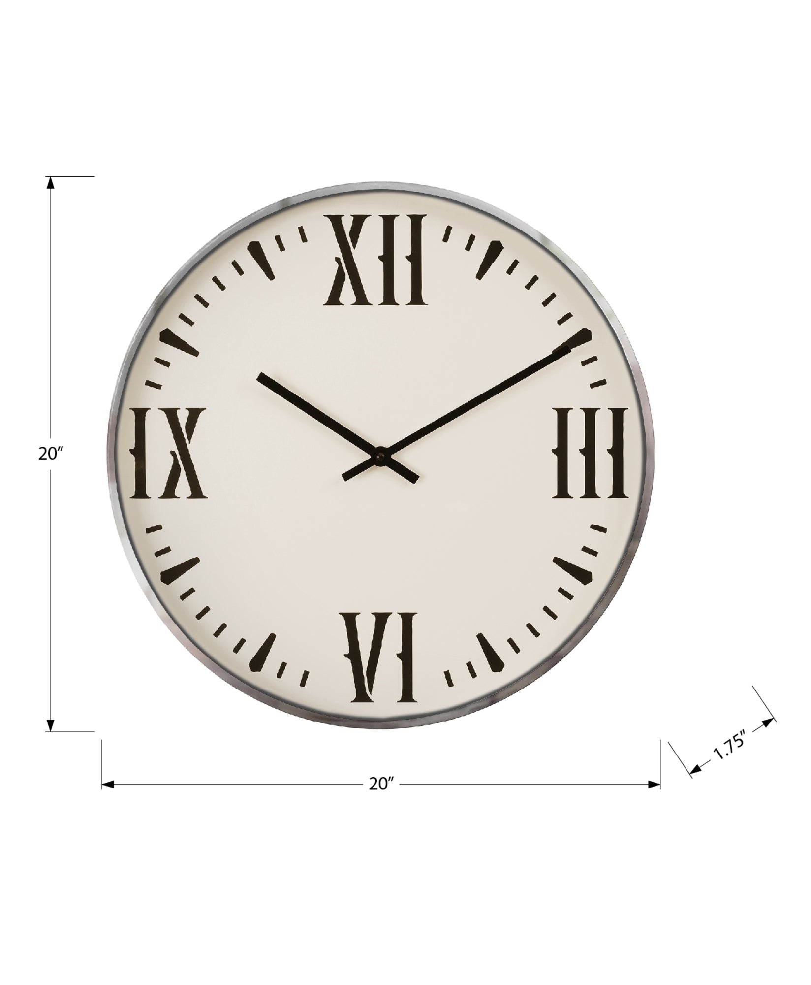 Clocks, 20' Round, Wall Clock, Black, White, Modern