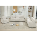 Cozy Upholstered Sofa Set Oversized Comfy Cloud Sofa Double Cushion Sofa Group Plush Cushion Sofa Couch for Living Room, Beige