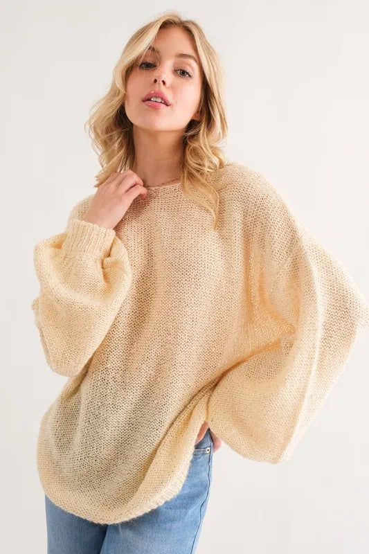 And The Why Sequined Light Weight Pullover Sweater