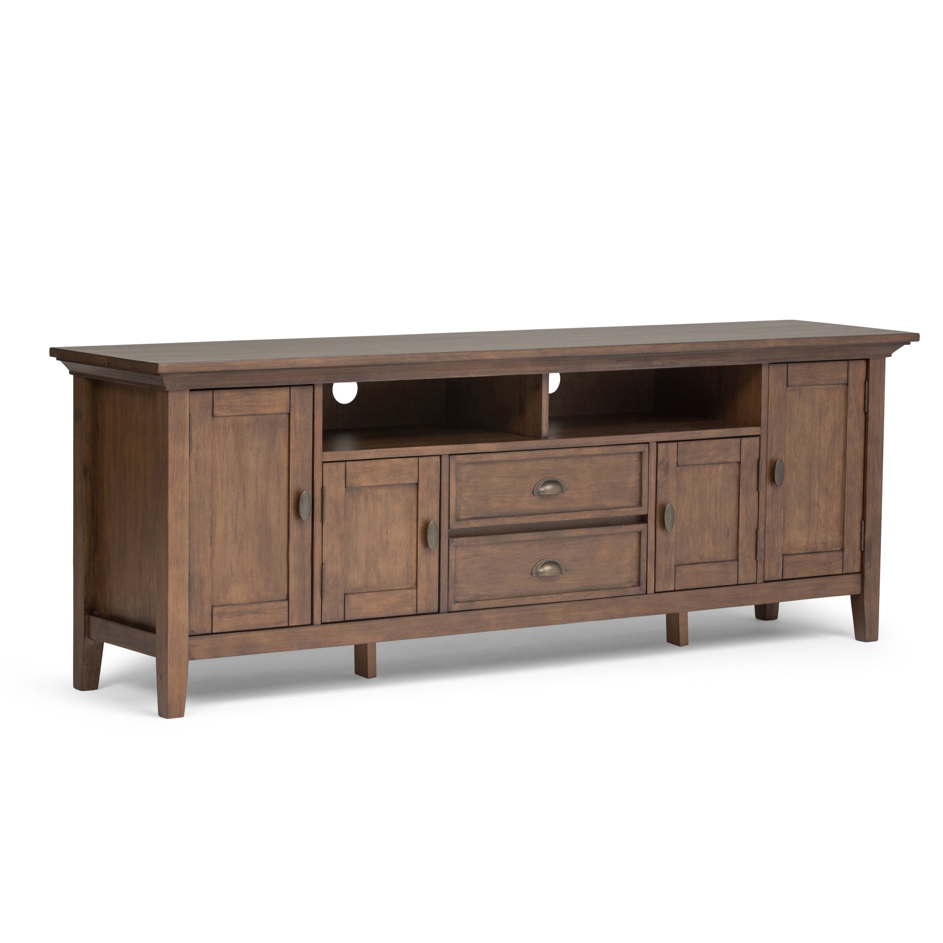 Redmond - 72' TV Media Stand - Rustic Natural Aged Brown