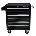 Rolling Tool Chest, 6-Drawer Tool Box with Wheels, Heavy Duty Industrial Service Cart Storage Organizer with Locking System, Rolling Tool Box Organizer Tool Case for Garage, Repair Shop - Black
