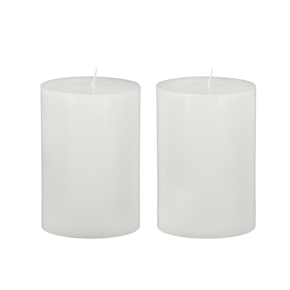 4x6' 2PK Unscented Soy Wax Candle, White