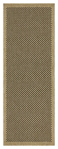 Earth GC_NTL1003 Jute/Black 2 ft. 7 in. x 7 ft. 3 in. Indoor/Outdoor Area Rug