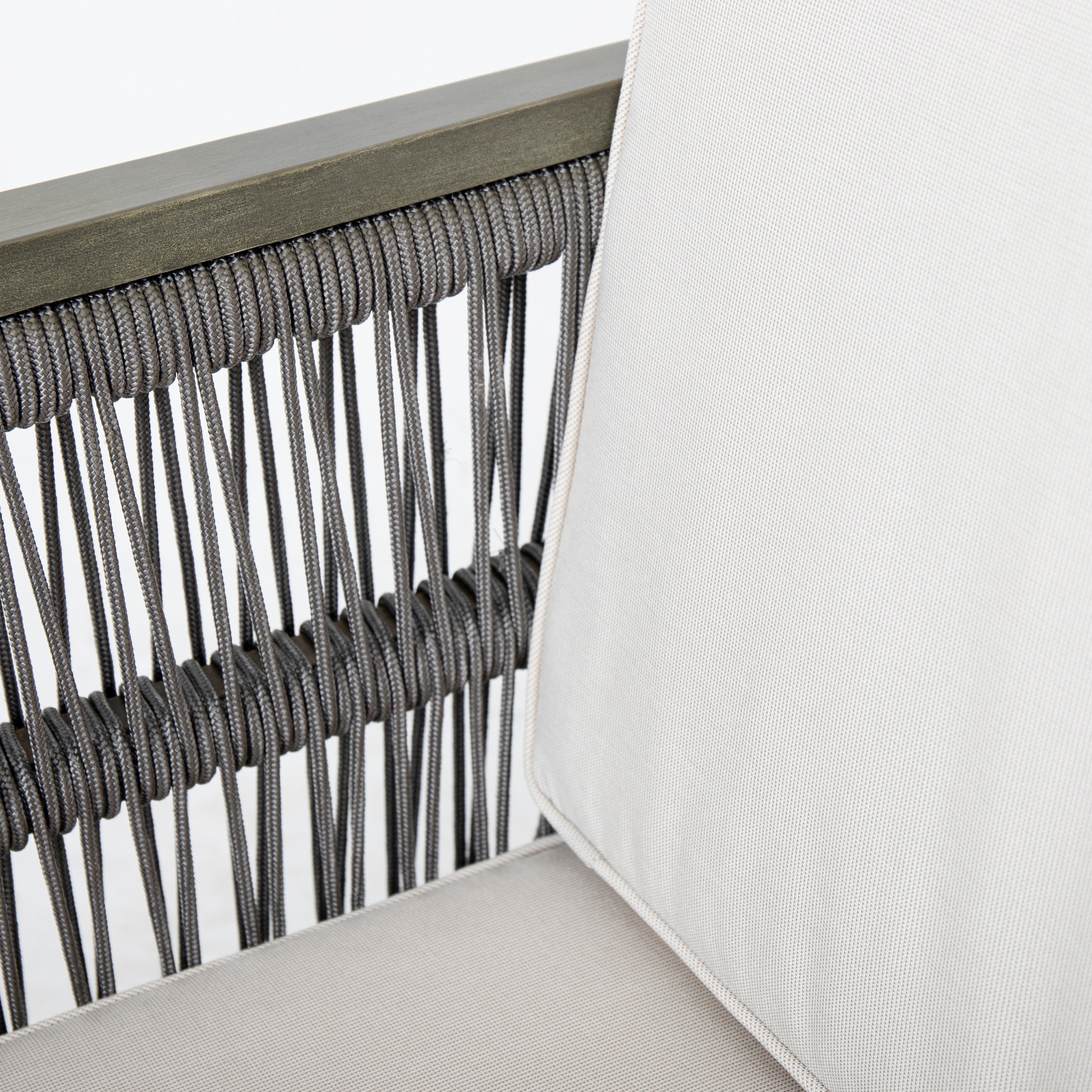 4-Pieces Acacia Wood Patio Furniture Set, Outdoor Furniture with Coffee Table, Patio Conversation Set Deep Seating with Soft Cushion, Porch Chairs for Garden, Backyard Porch Balcony, Grey & Beige