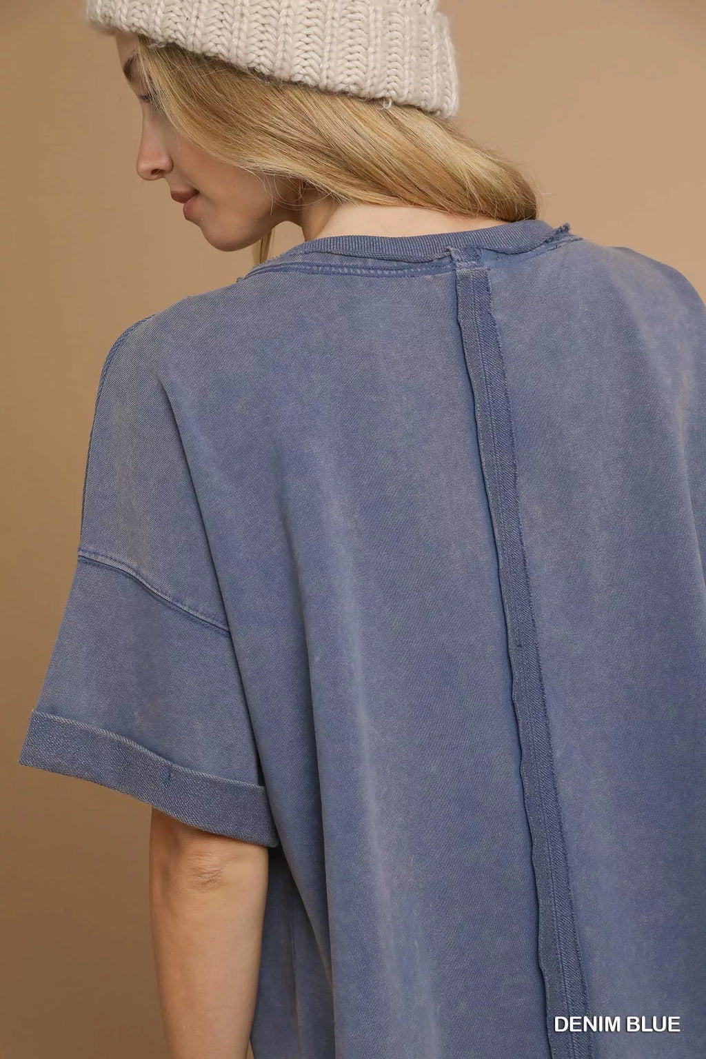 Umgee Mineral Wash Round Neck Top