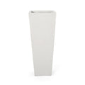 13' x 32.5' Cast Stone Planter Magnesium Oxide, Matte White