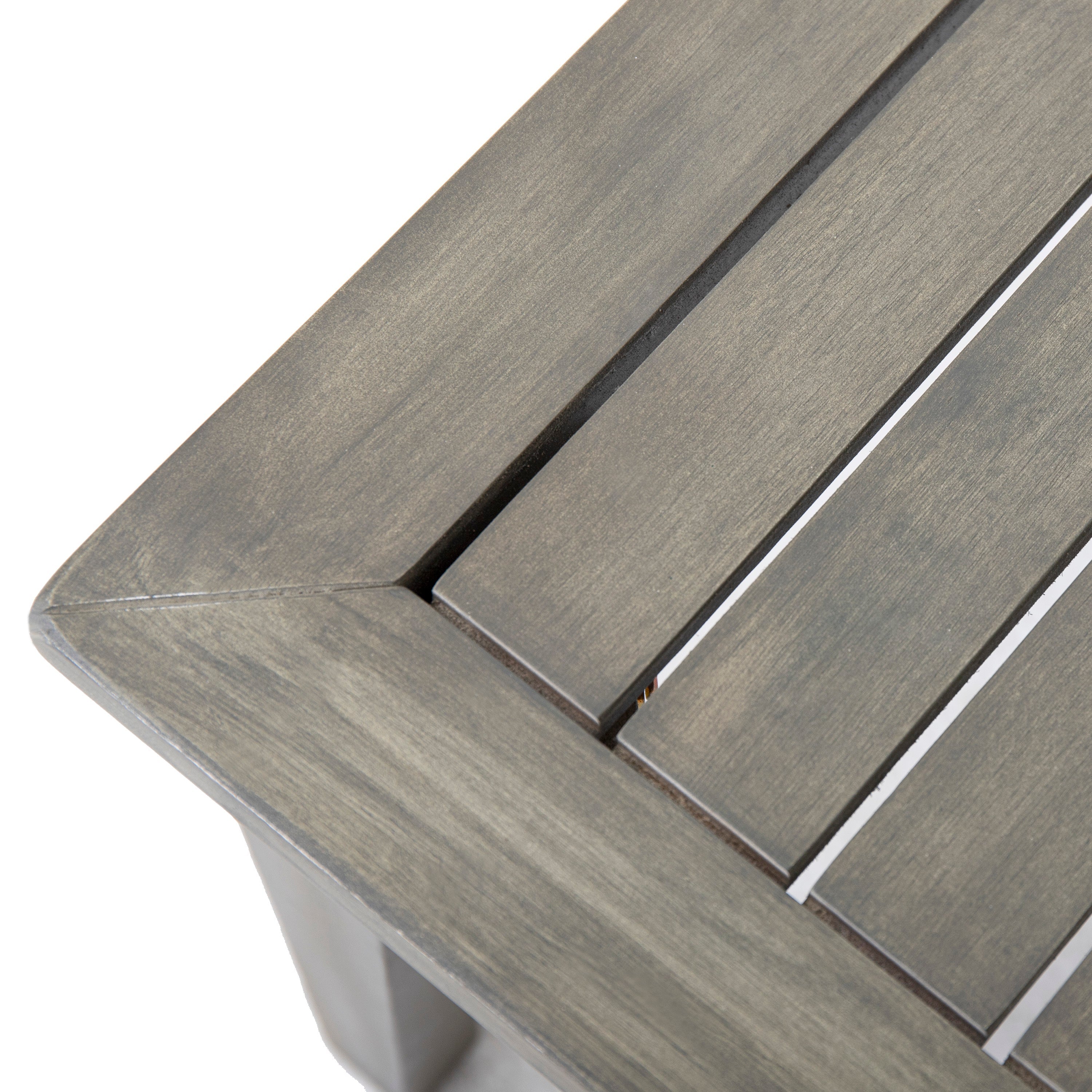 4-Pieces Acacia Wood Patio Furniture Set, Outdoor Furniture with Coffee Table, Patio Conversation Set Deep Seating with Soft Cushion, Porch Chairs for Garden, Backyard Porch Balcony, Grey & Beige