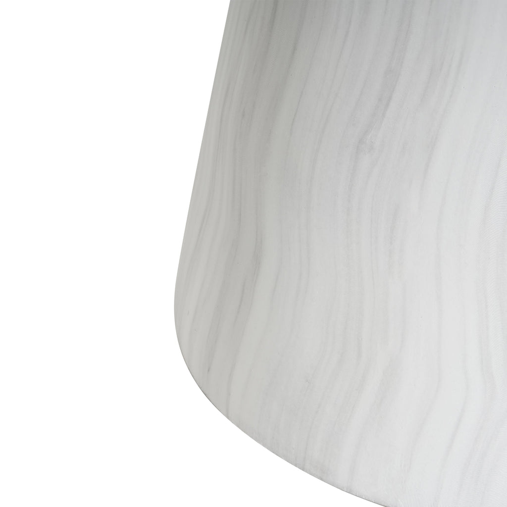 Outdoor Ponti Travertine Side Table,White