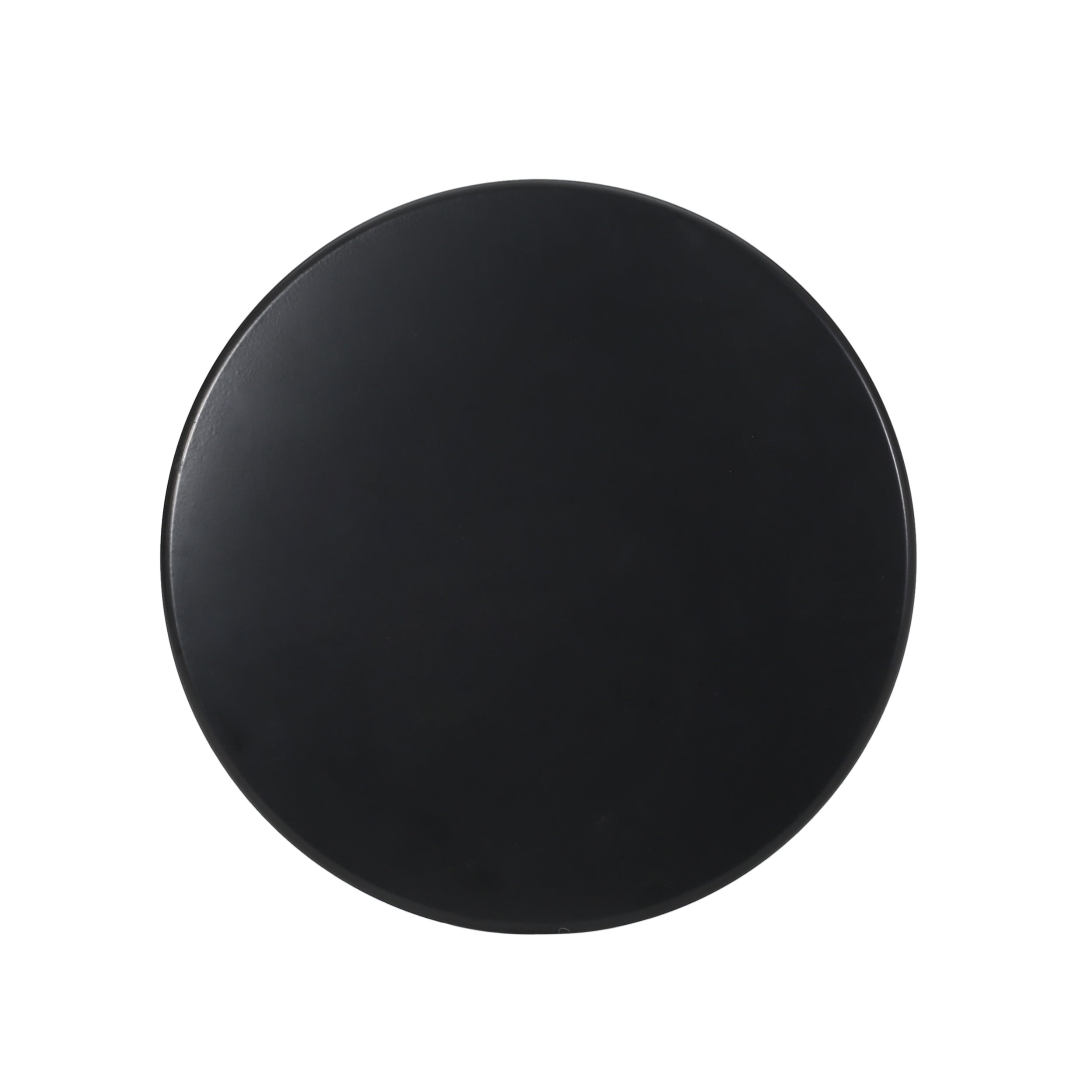 NEVADA Outdoor Side Table with Breezy Mesh Look in Matte Black Iron, 17.75 x 17.75 x 18.25 inches