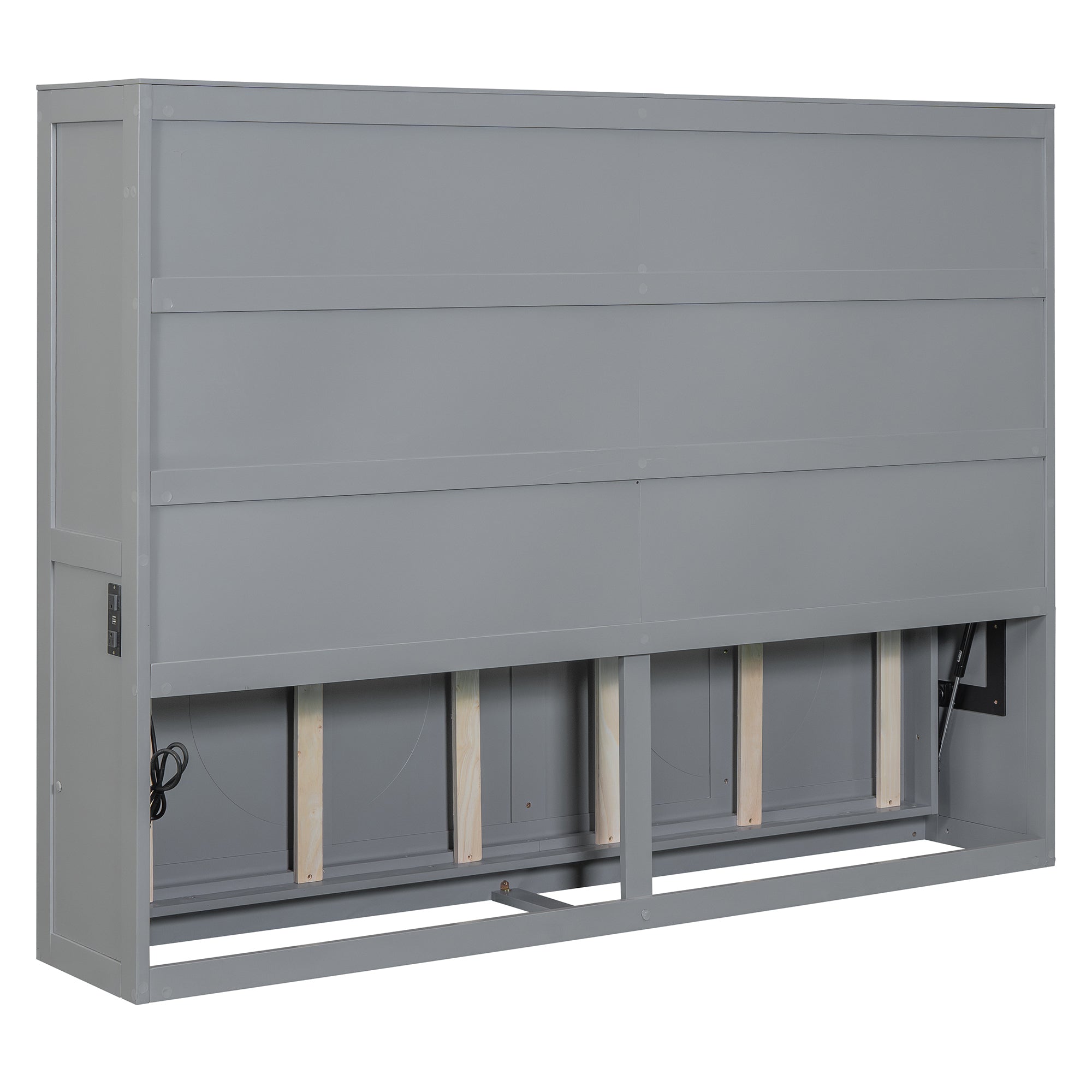 Full Size Murphy Bed Wall Bed,Gray