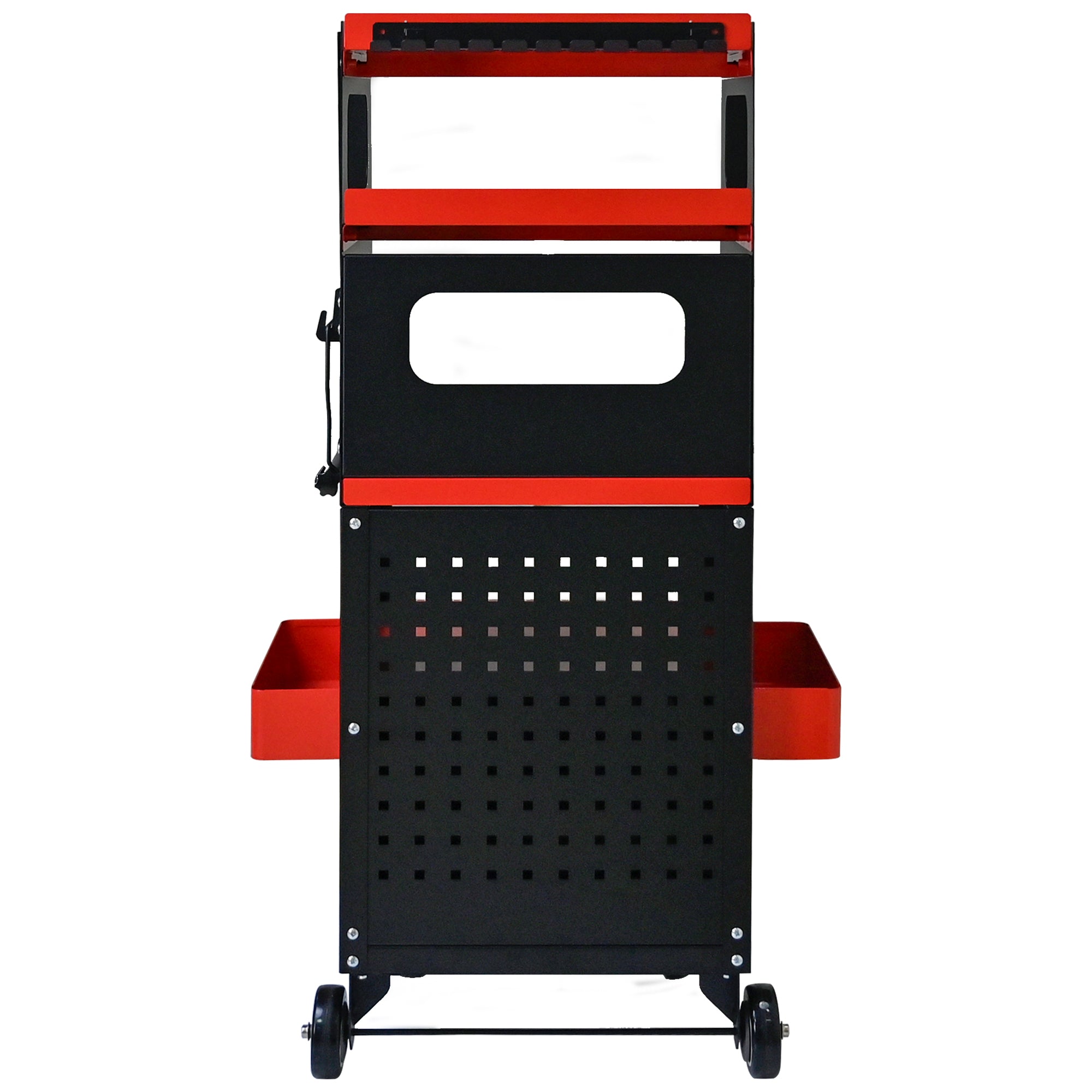 4 Level Multi-Purpose Trolley for Diagnostics - Black + Red