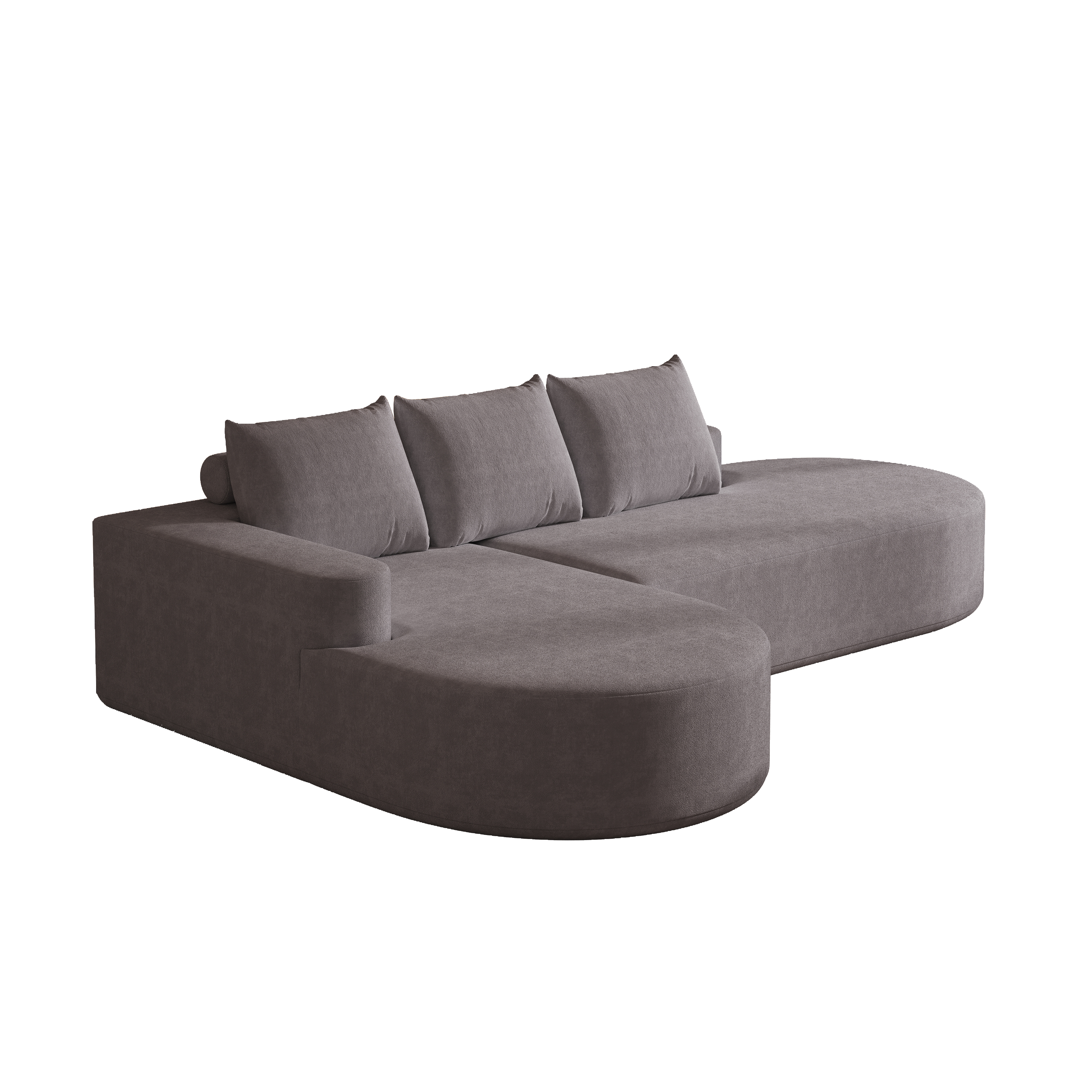 Modern Curved sofa ,Chenille Upholstered Sectional Sofa Couch Set,Modular 108.5' L Shaped Sectional Living Room Sofa Set With 3 Pillows,Free Combination Sofa Couch for Living Room,Bedroom