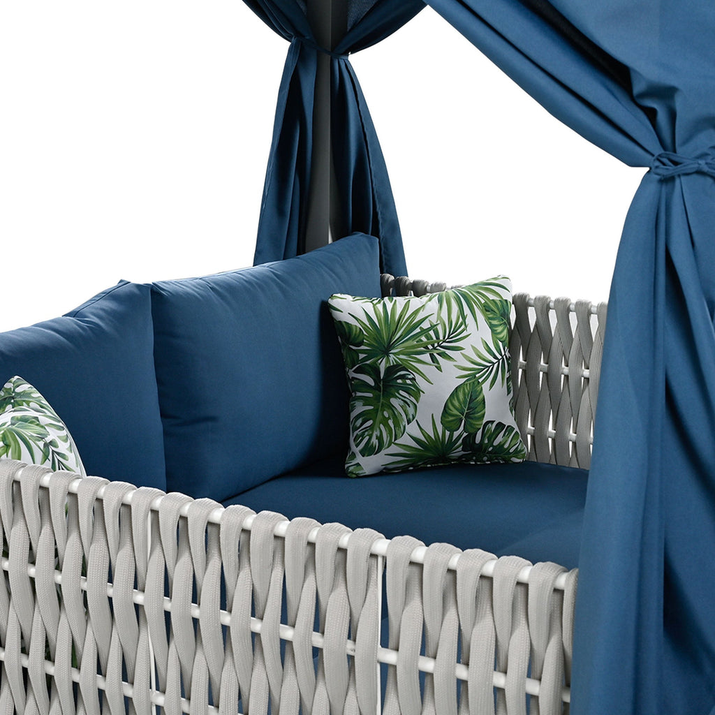 U_Style  Outdoor Patio Sunbed with Curtains, High Comfort, Suitable for Multiple Scenarios