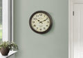 Clocks, 16' Round, Wall Clock, Antique Brown, Transitional