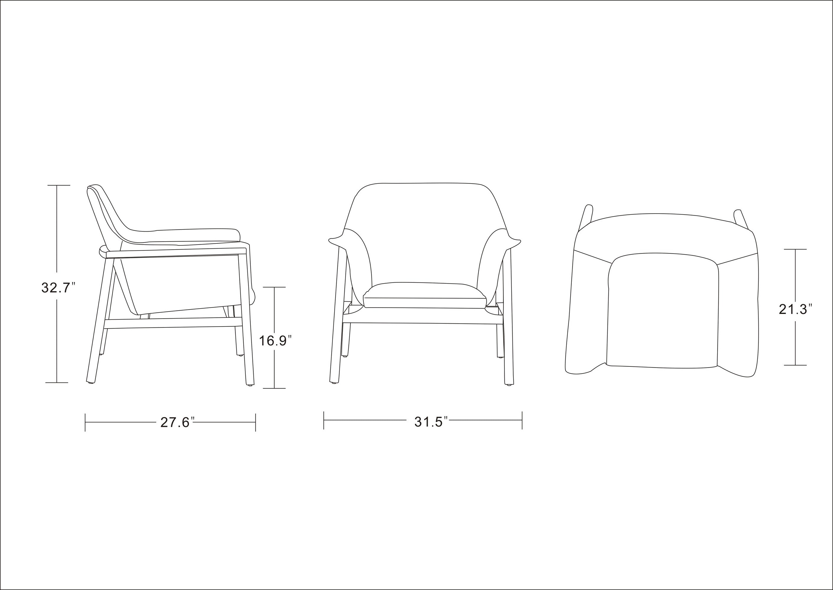 Accent Armchair in Burnt Orange