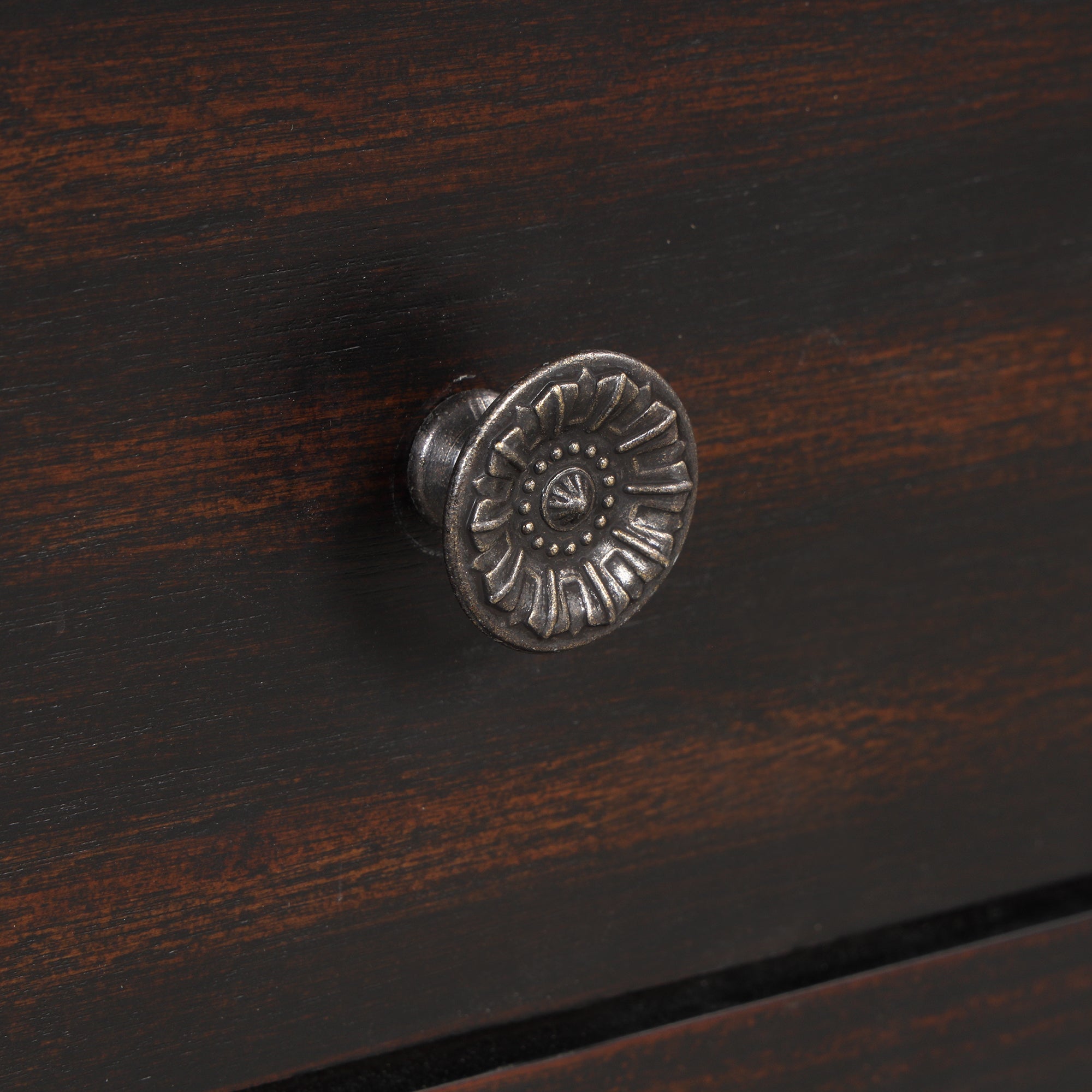 48'' Solid Pine Wood Top Console Table, Modern Entryway Sofa Side Table with 3 Storage Drawers and 2 Shelves. Easy to Assemble ( Black)