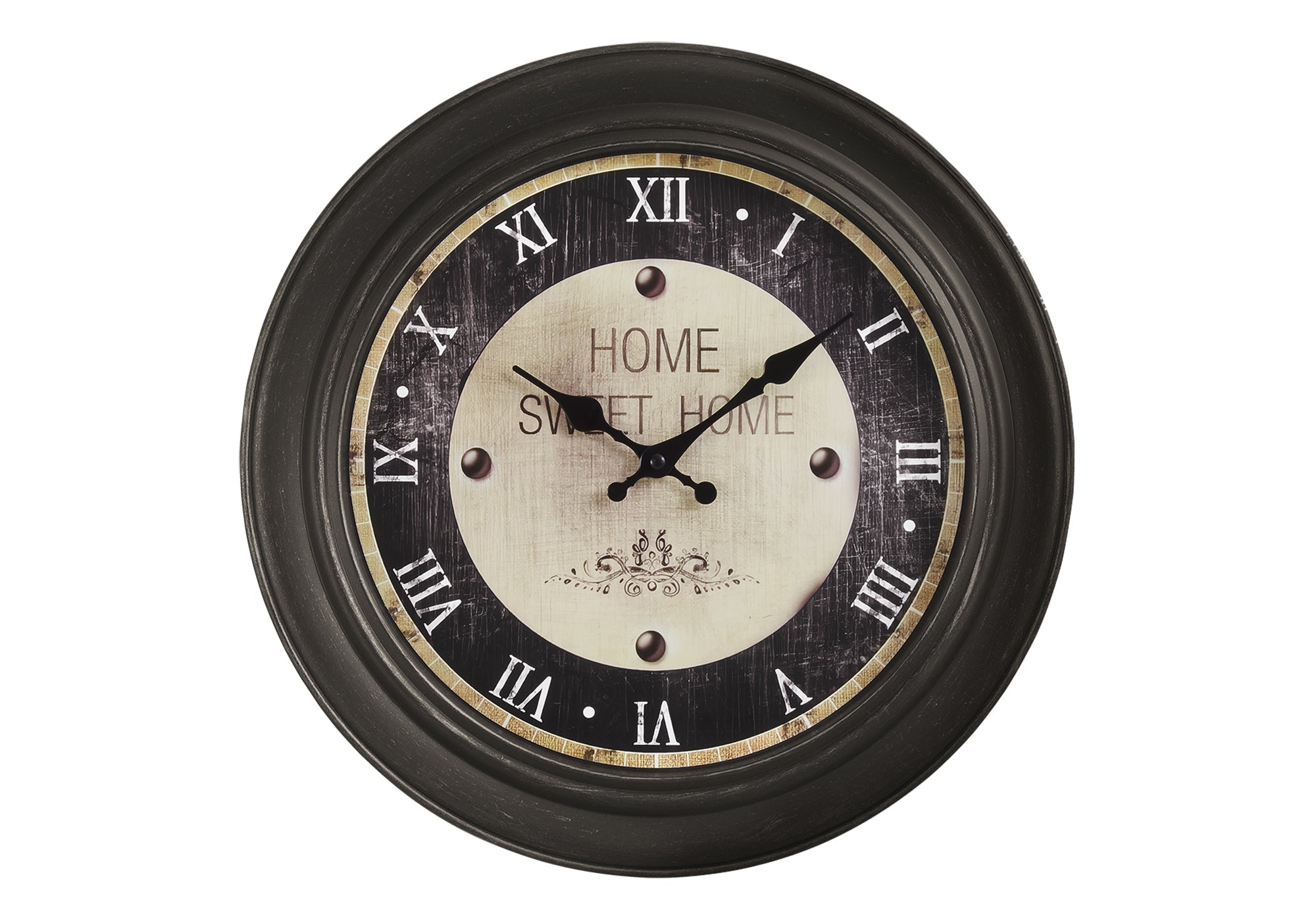 Clocks, 16' Round, Wall Clock, Antique Brown, Transitional