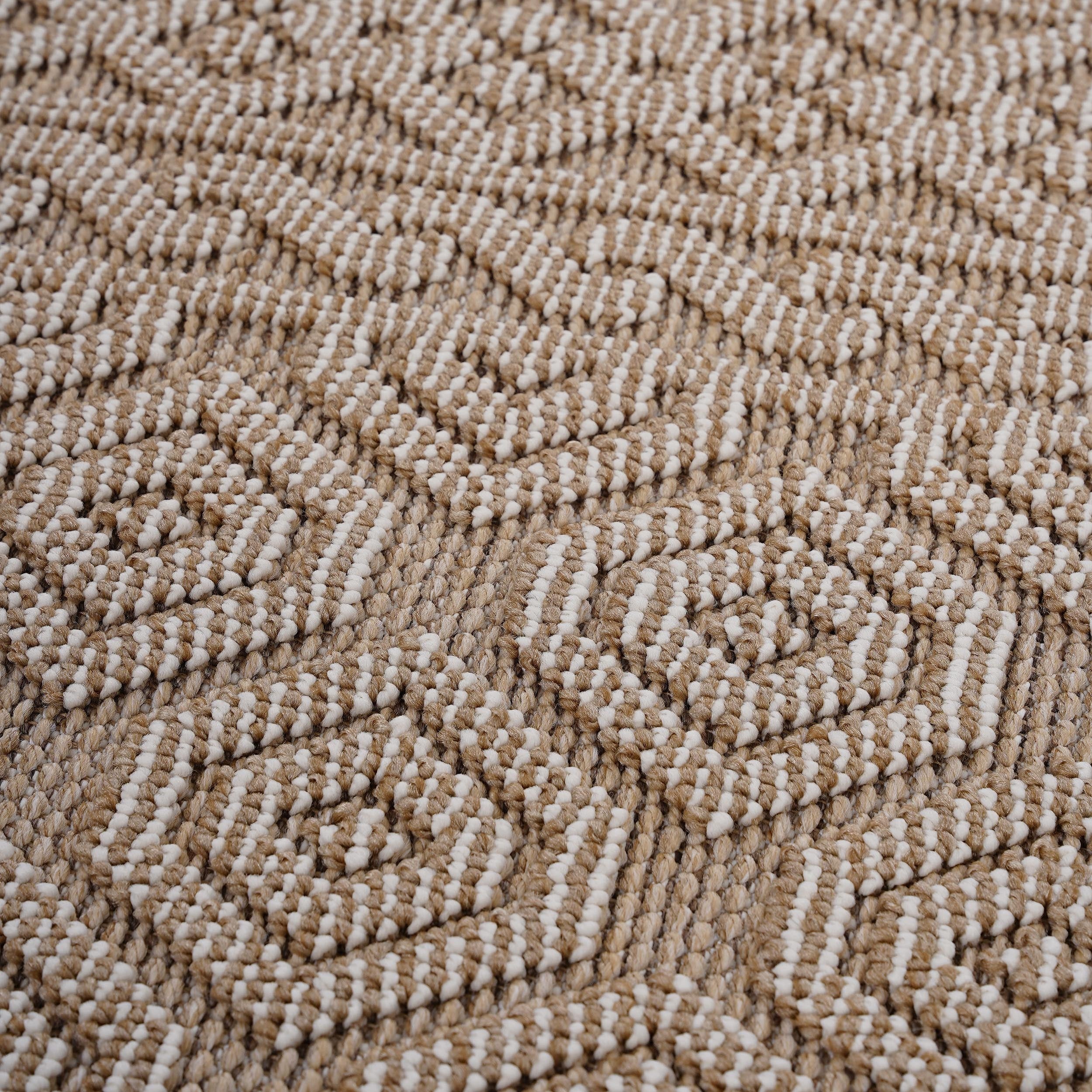 8X10 Mocha /Geometric Indoor/Outdoor Area Rug