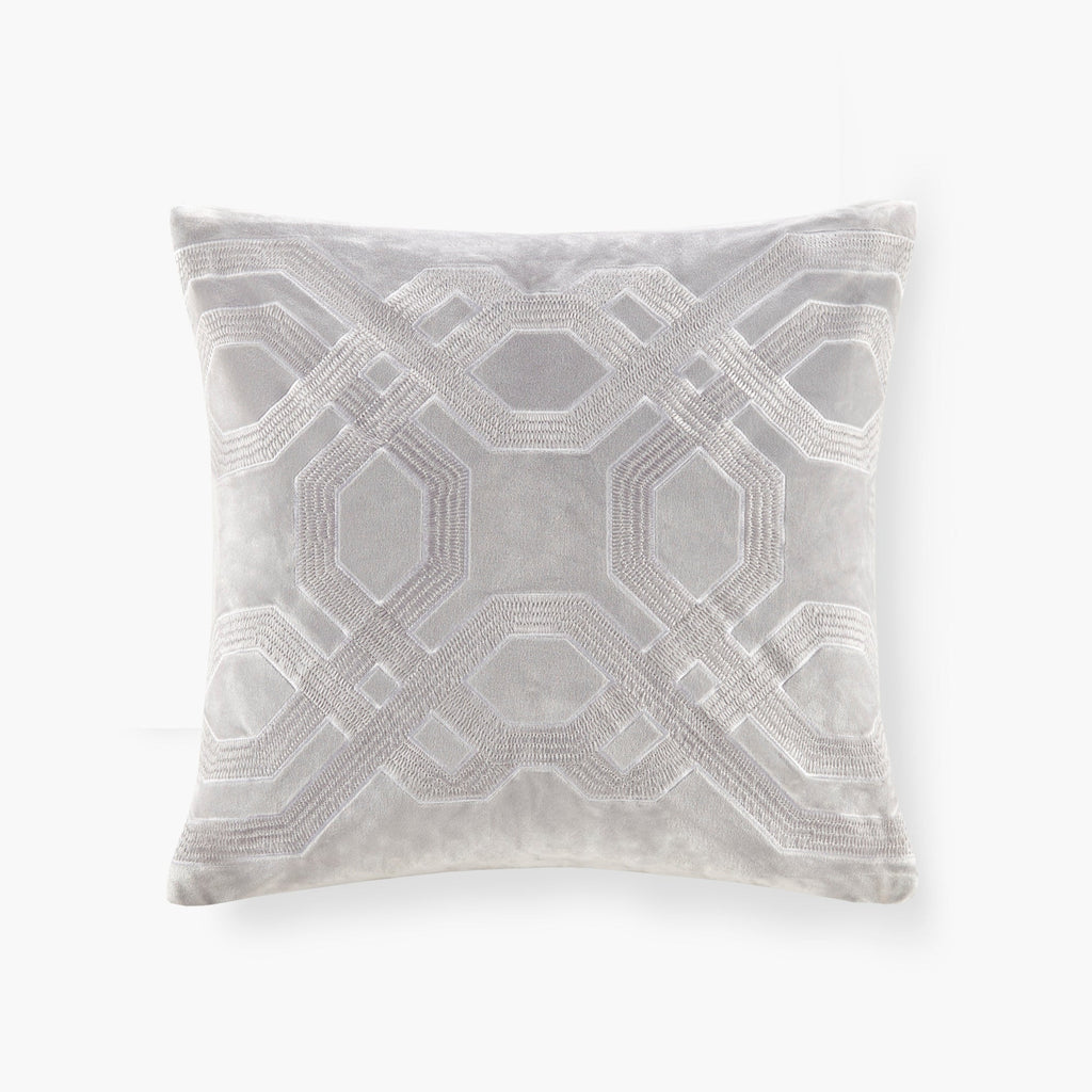 Square Decor Pillow Silver 18x18'