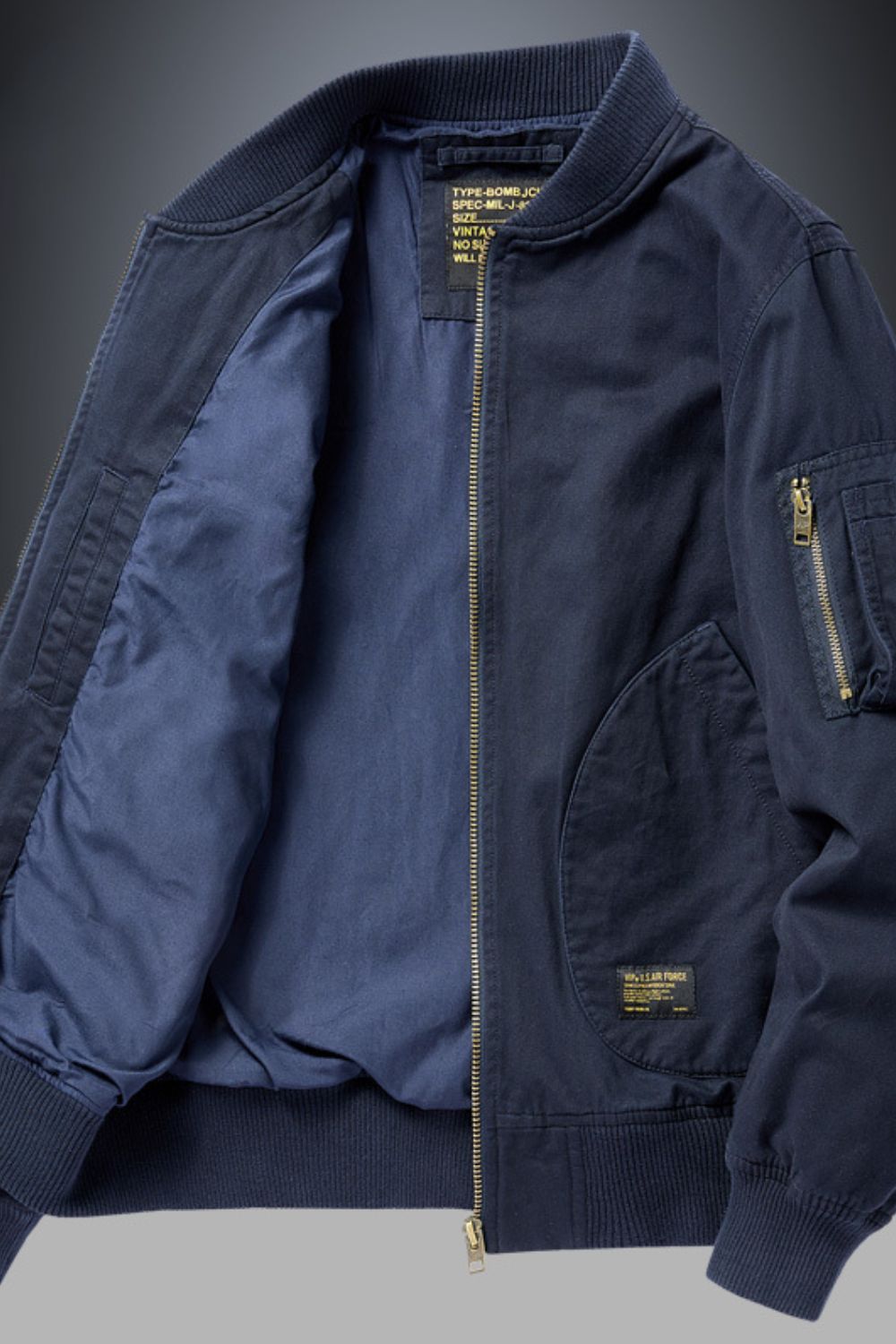 Zip Up Baseball Collar Bomber Jacket