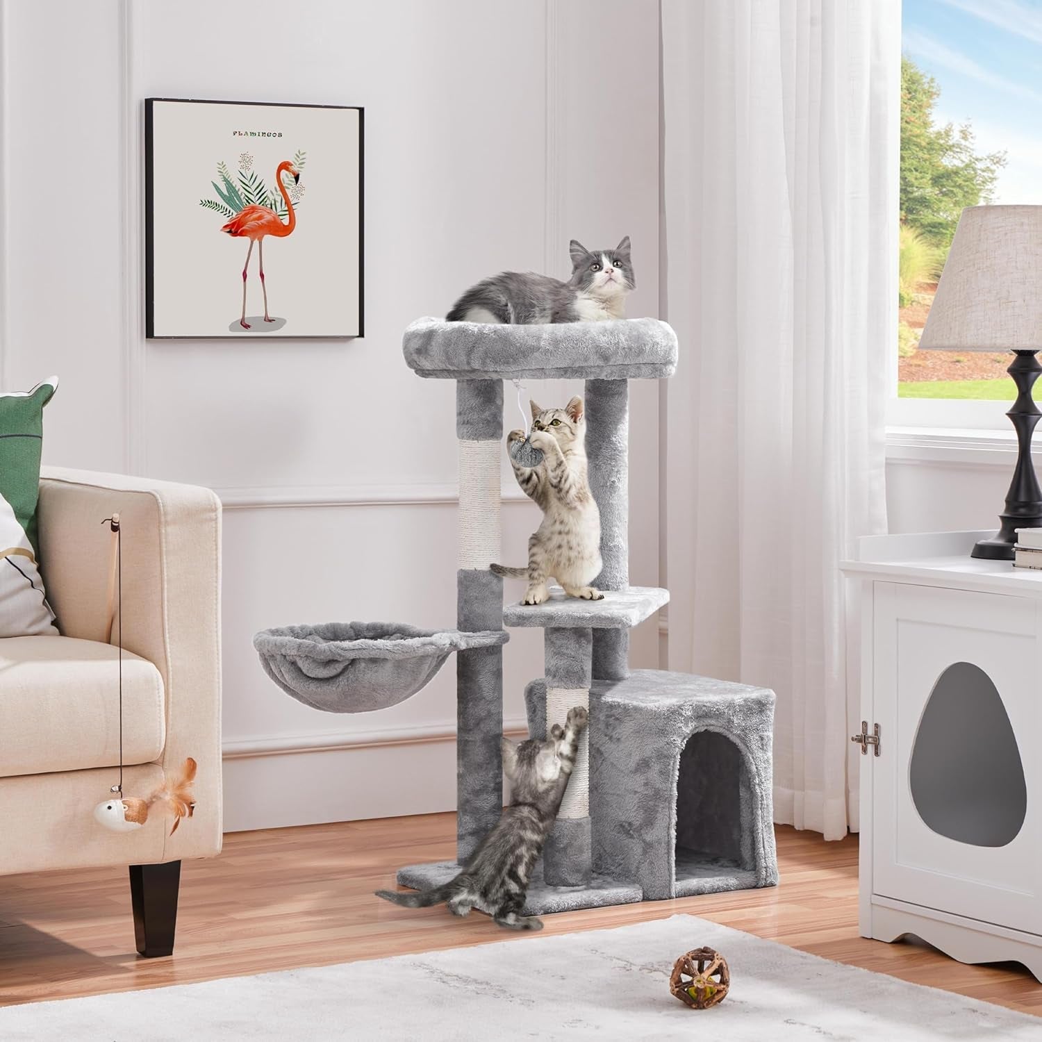 Cat Tower Plush Cover with Condo