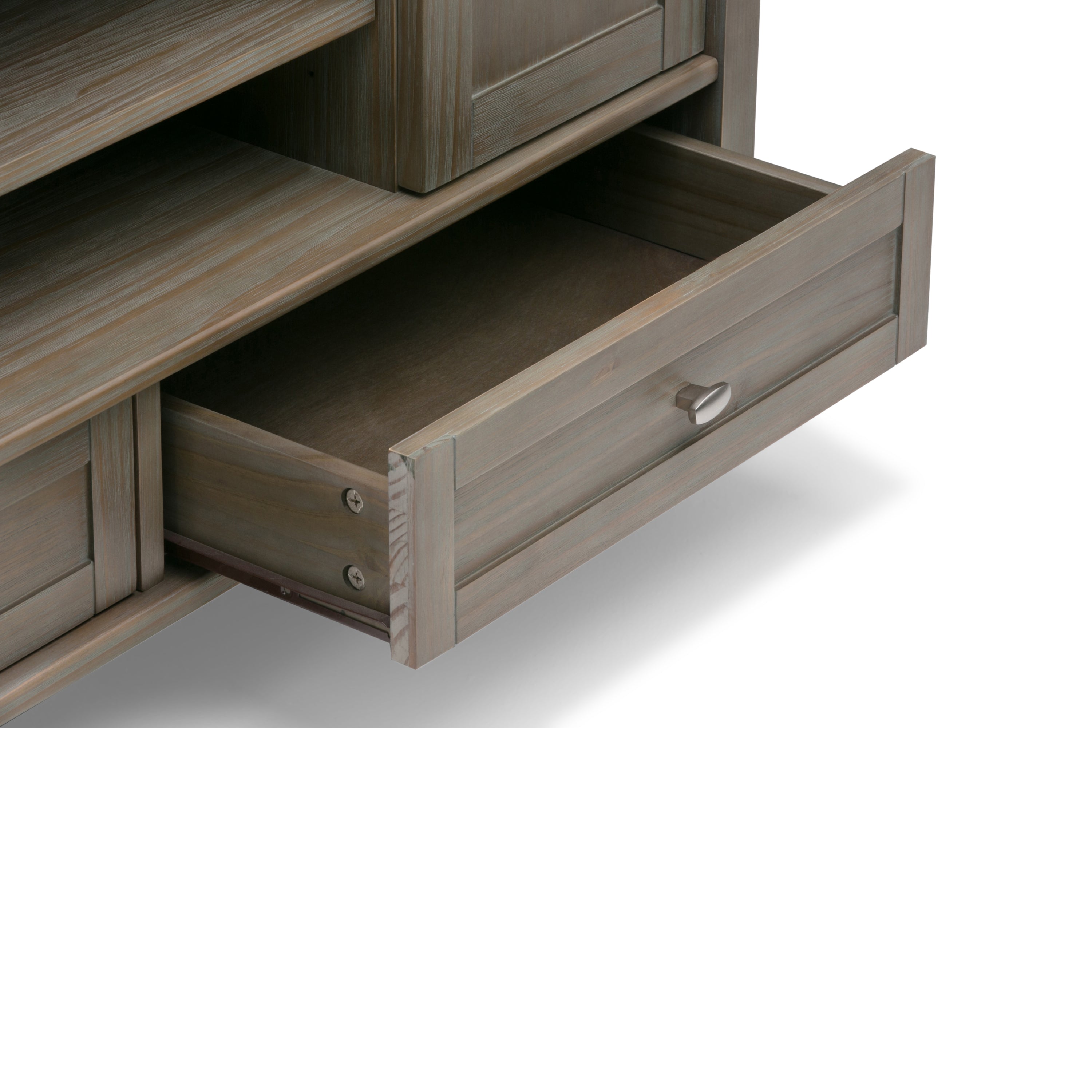 Warm Shaker - TV Media Stand - Distressed Grey