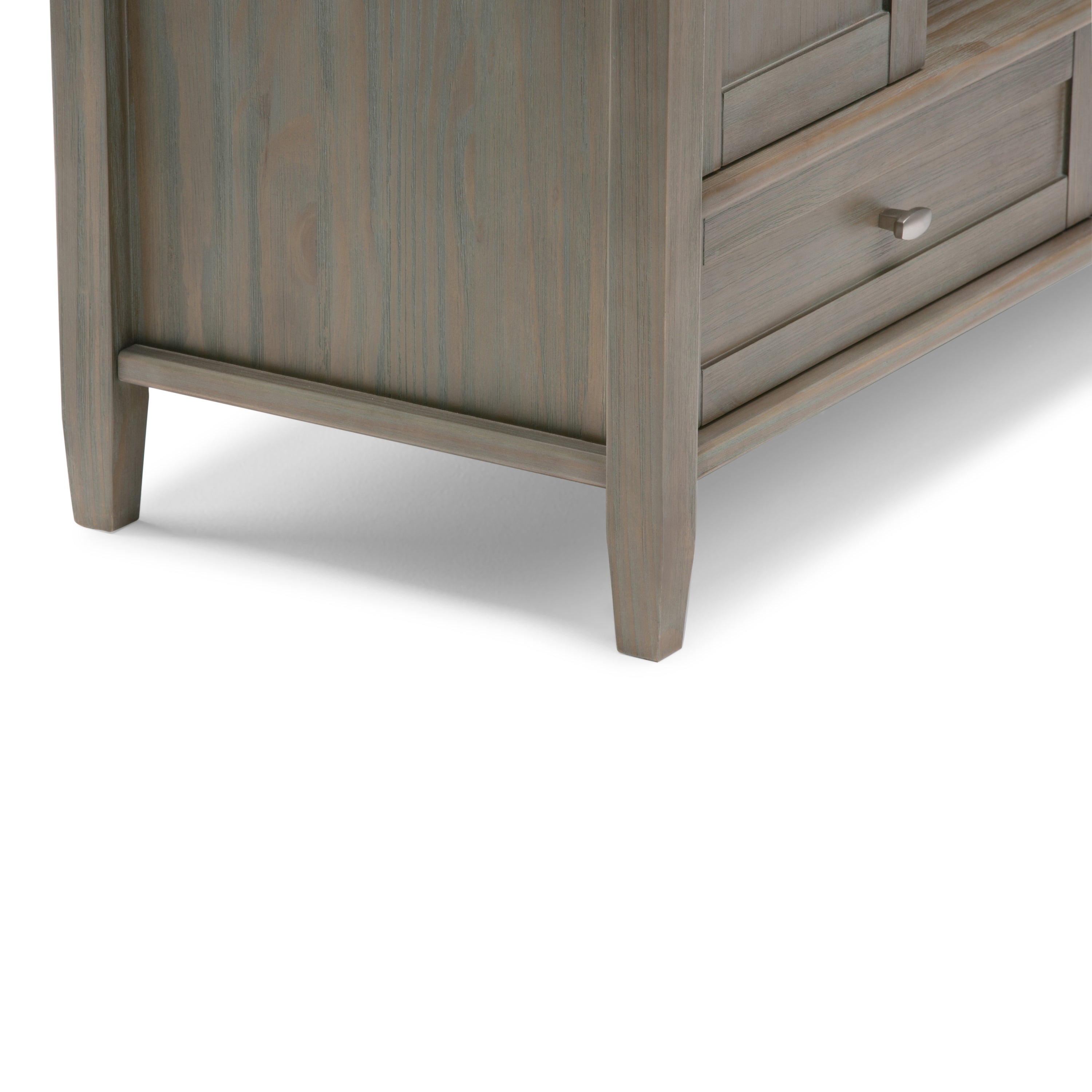 Warm Shaker - TV Media Stand - Distressed Grey