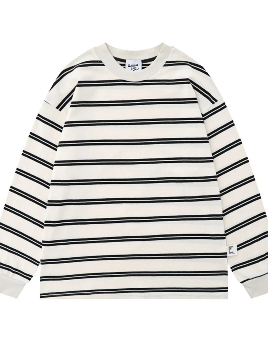 Striped Round Neck Long Sleeve T-Shirt