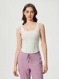 Millennia Round Neck Wide Strap Active Tank with Detachable Chest Pads