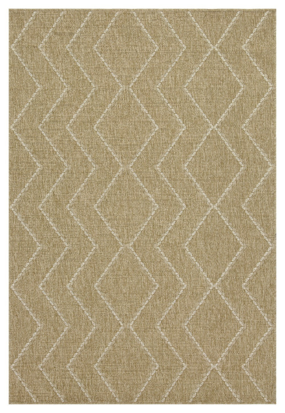 Earth GC_NTL1011 Jute/White 2 ft. 7 in. x 7 ft. 3 in. Indoor/Outdoor Area Rug