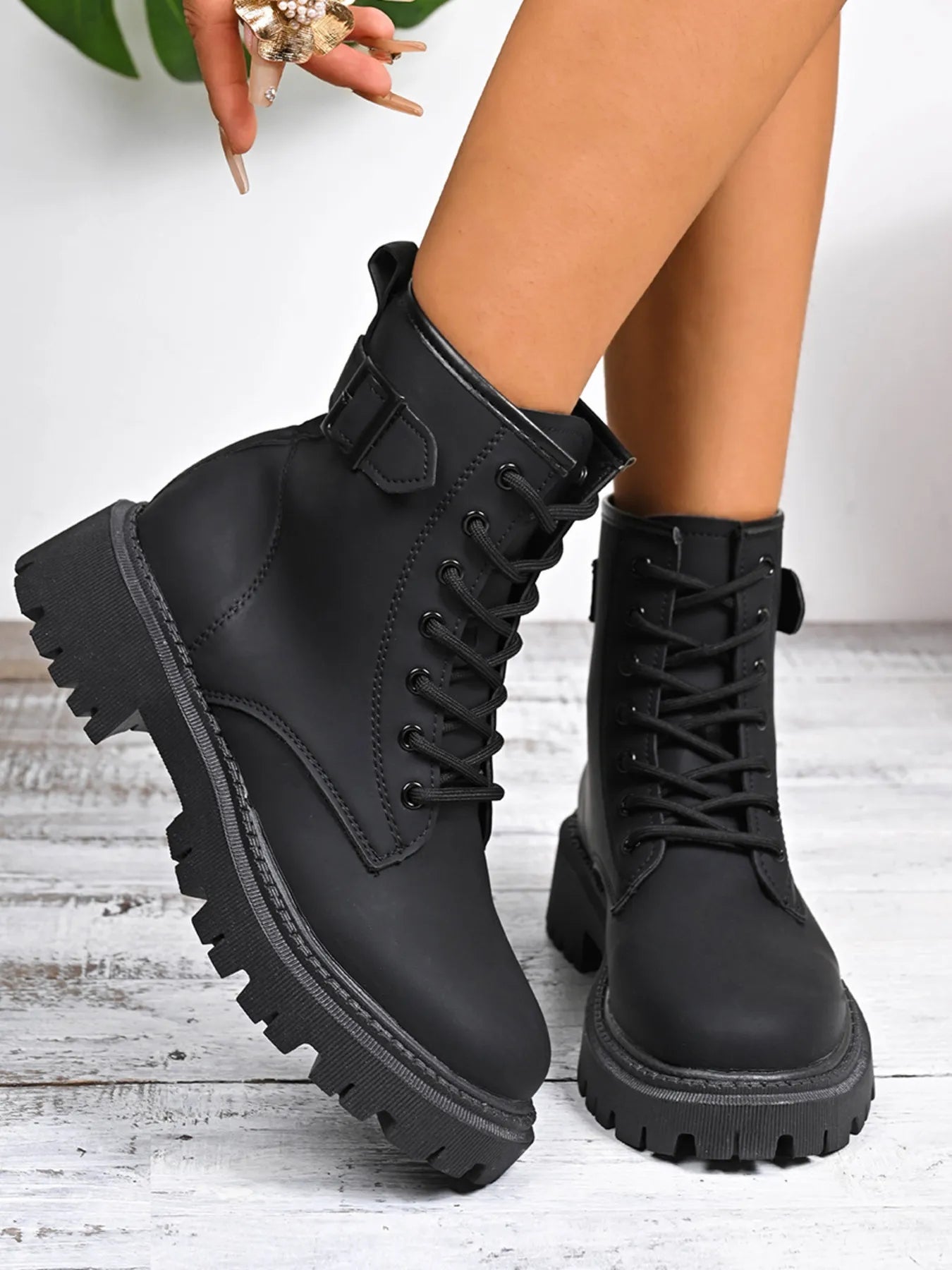 Lace Up Platform Boots