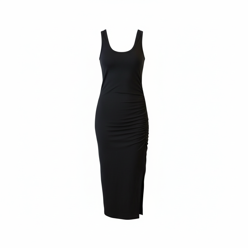 Maxi Side Hustle Dress - Black