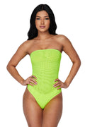 See thru Mesh Tube Bodysuit - {2 colors available}