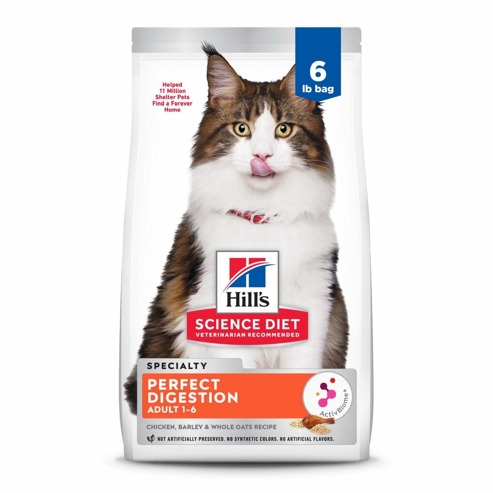BestBy02/26 Hill's Science Diet Adult Cat Food Chicken Brown Rice 6 lb