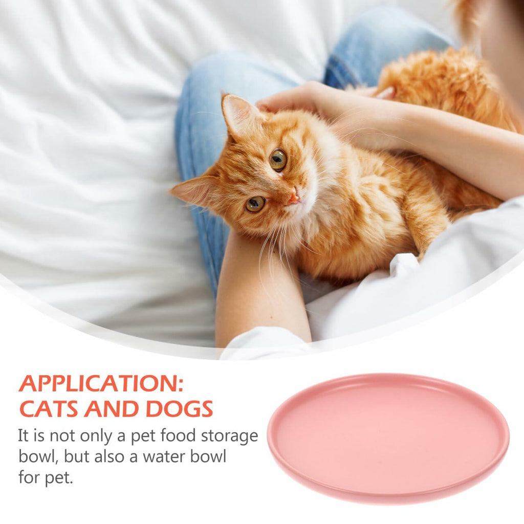 Balacoo Ceramic Cat Food Bowl Shallow Whisker Friendly Indoor Dish