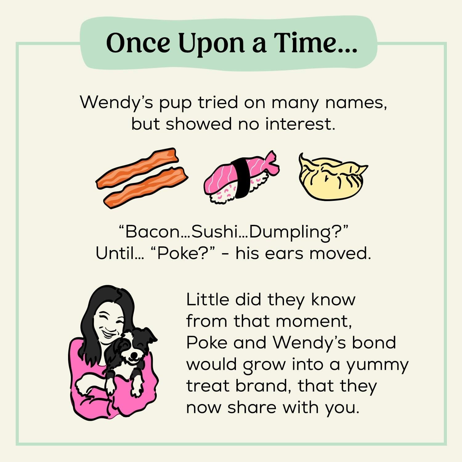 BestBy07/25 Poke's Bac'n Me Crazy Dog Treats Bacon Peanut Butter 6 oz