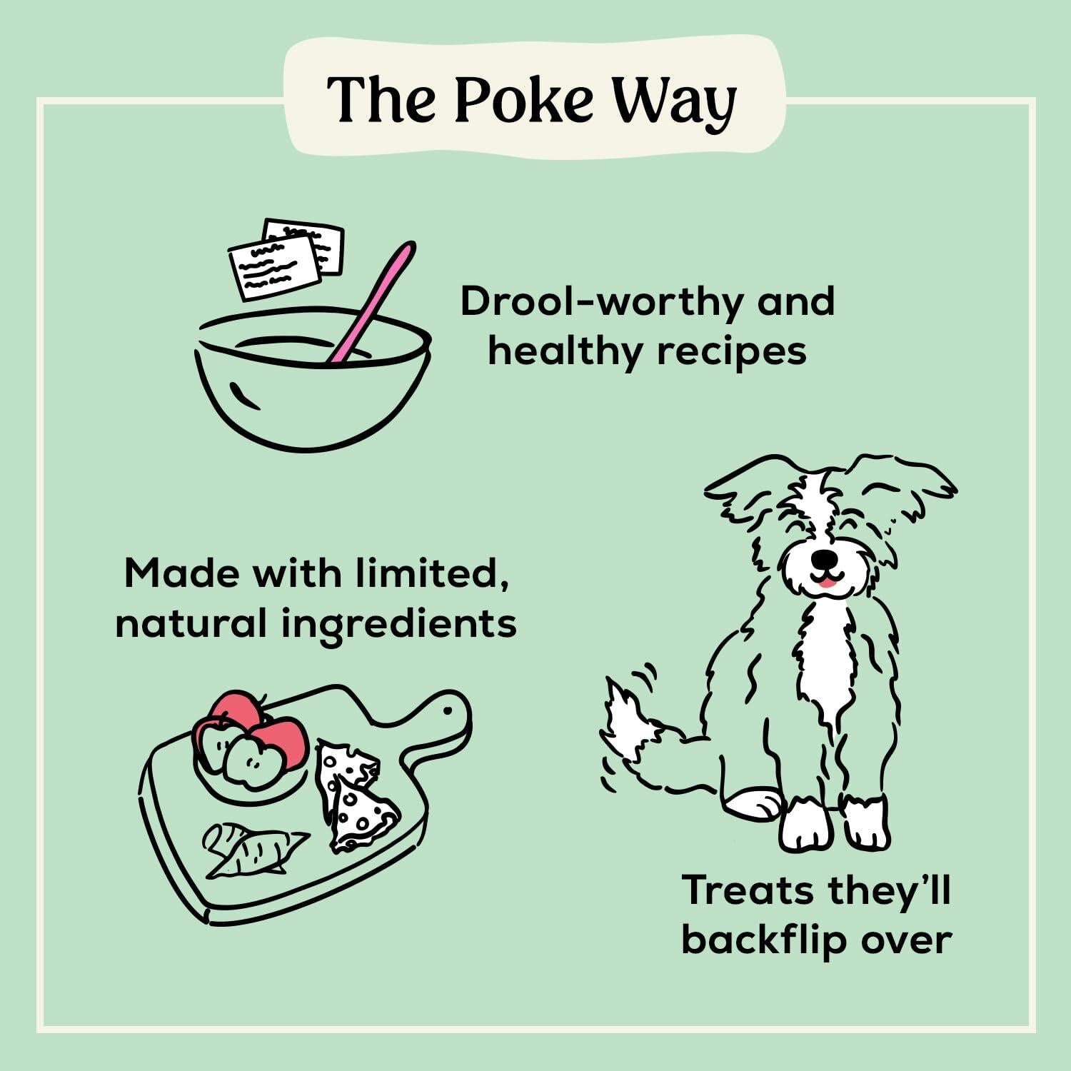 BestBy07/25 Poke's Bac'n Me Crazy Dog Treats Bacon Peanut Butter 6 oz