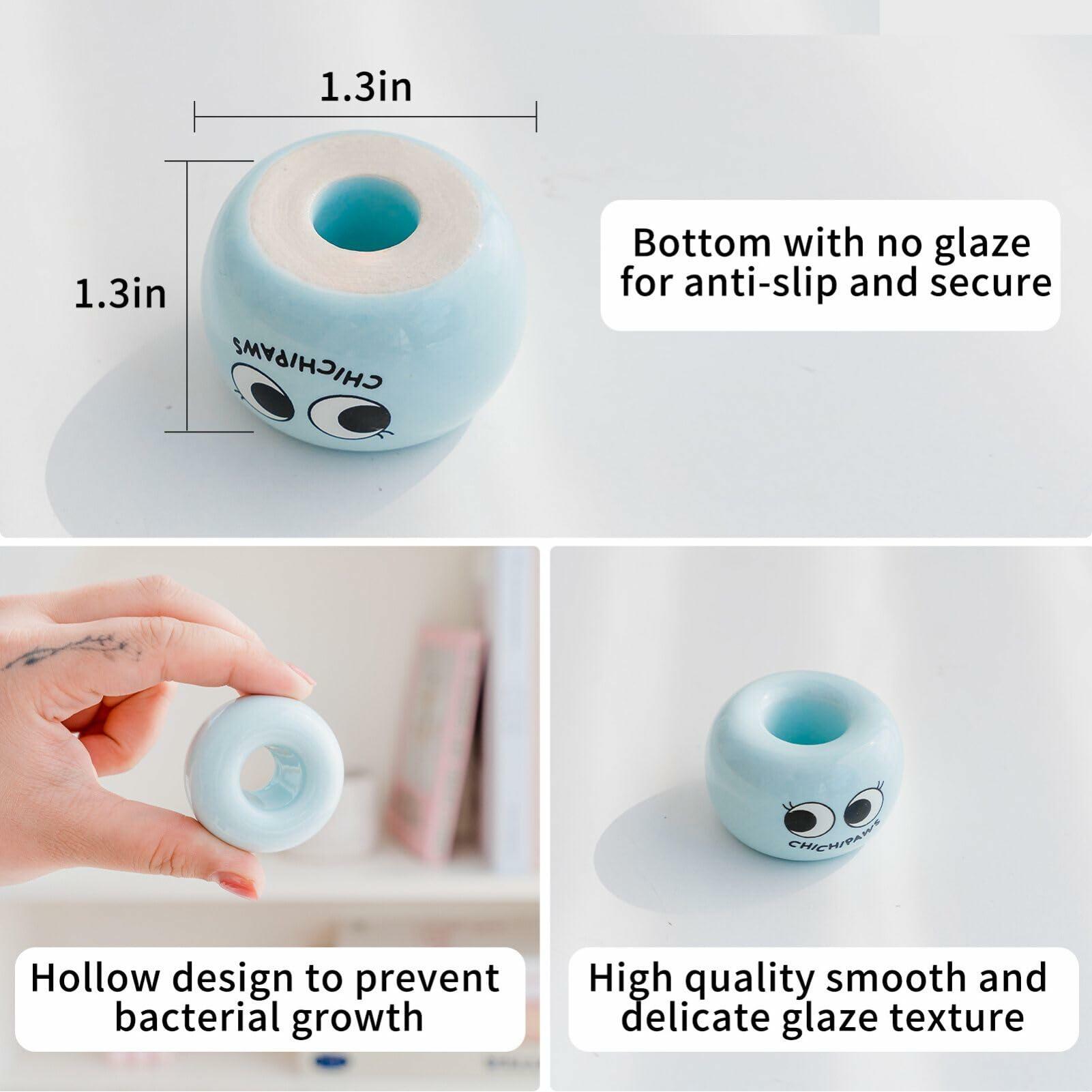 CHICHI PAWS Pet Toothbrush Set 5pcs Soft Bristles with Holder for Dogs Cats