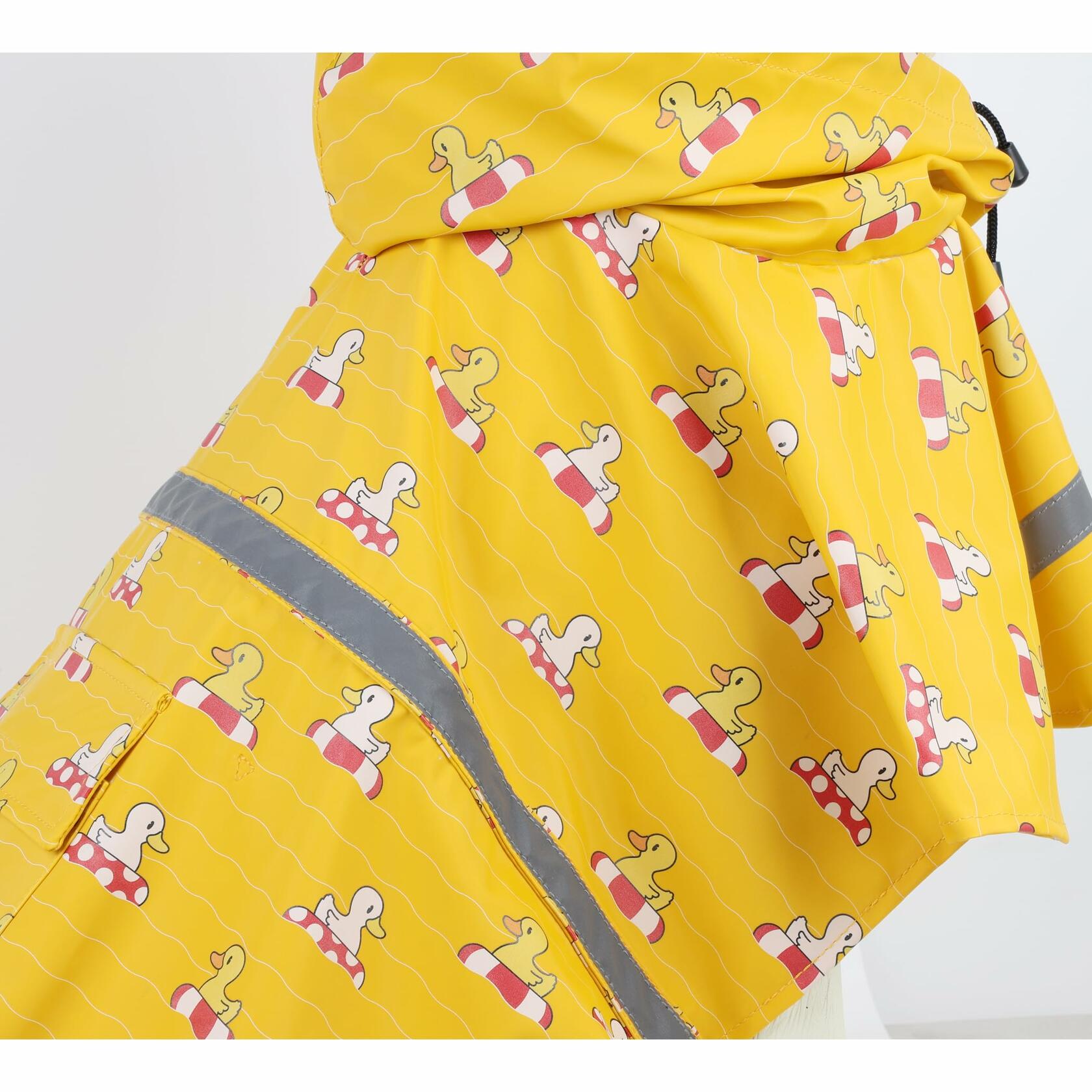 HAPEE Dog Raincoat Reflective Strip Hoodie Poncho Yellow River Size 20"