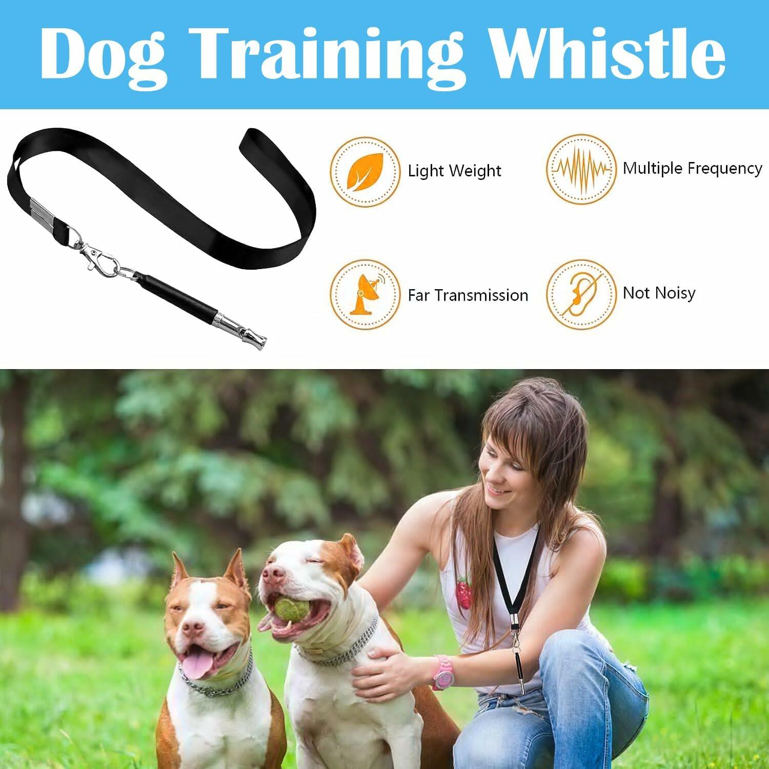 Sbomiaort Dog Training Set Whistle Clicker w/Lanyard Puppy Training