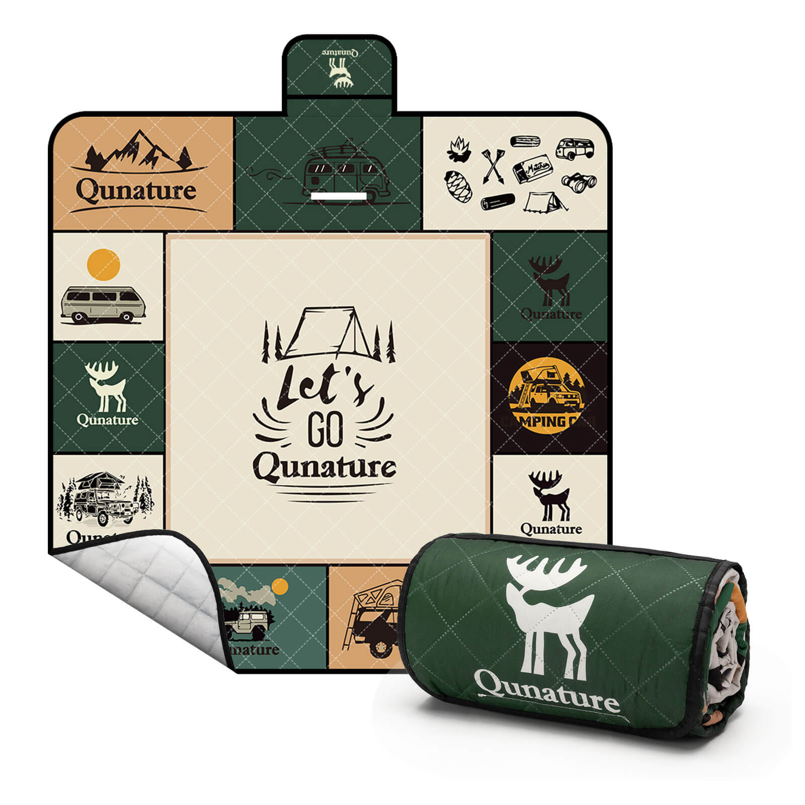 Qunature Picnic Blanket for 6-8 People