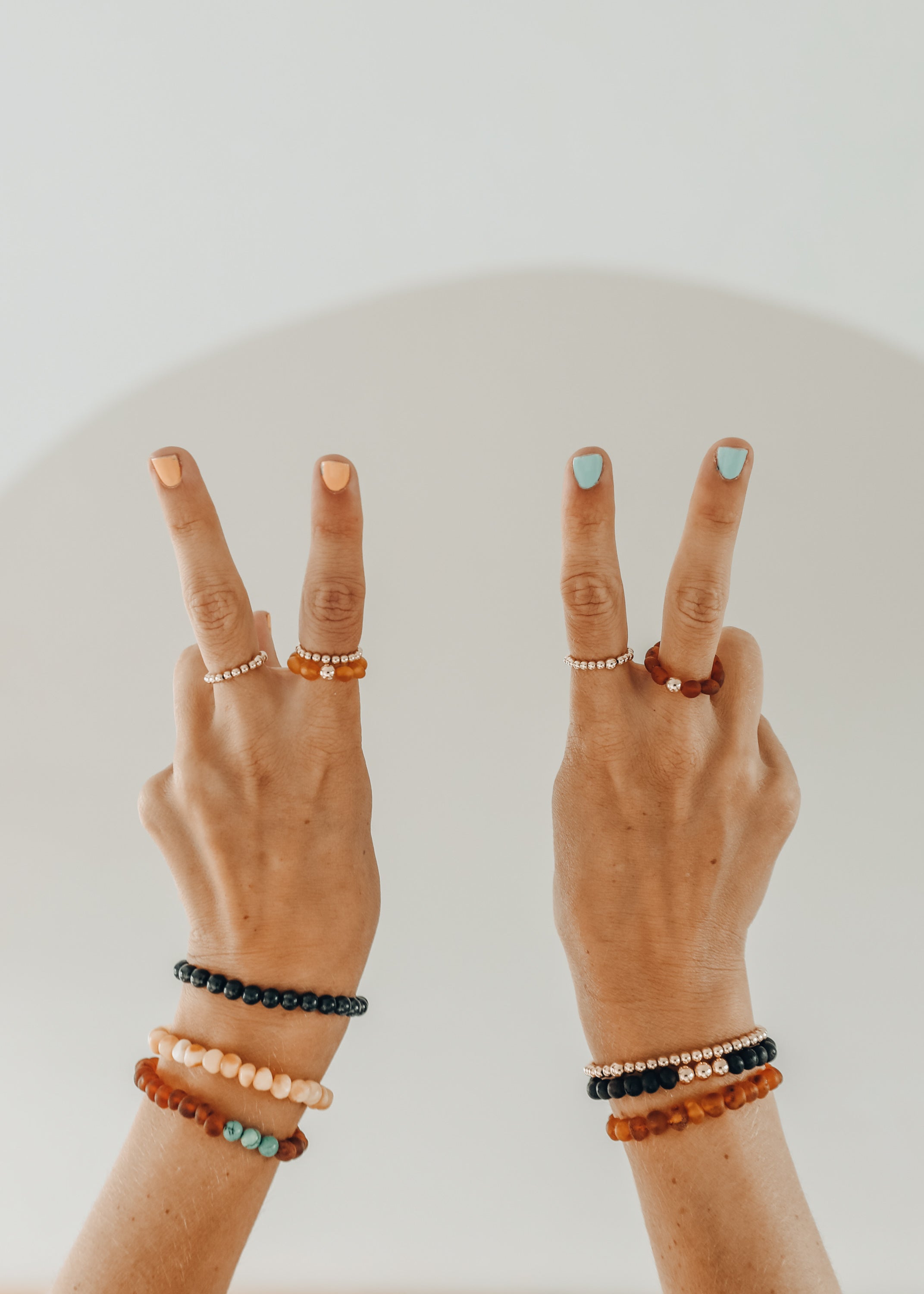 14k Gold Filled || Beaded Stretch Ring || Stackable