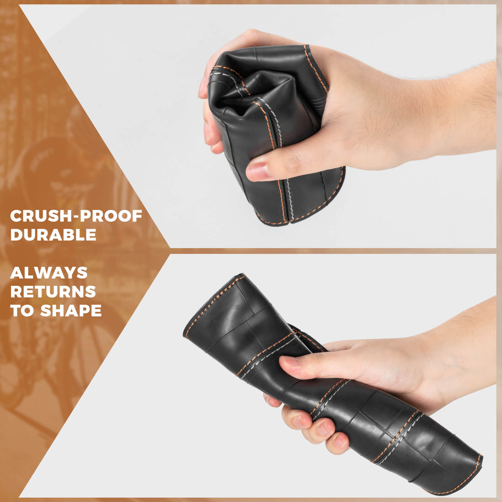 ROAD TO SKY Recycled Tire Bike Frame Bag - 0.5L