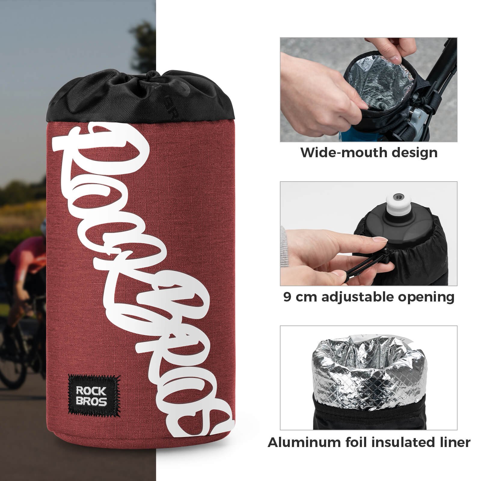 FlashRide Sketch Bike Handlebar Water Bottle Bag - 1L