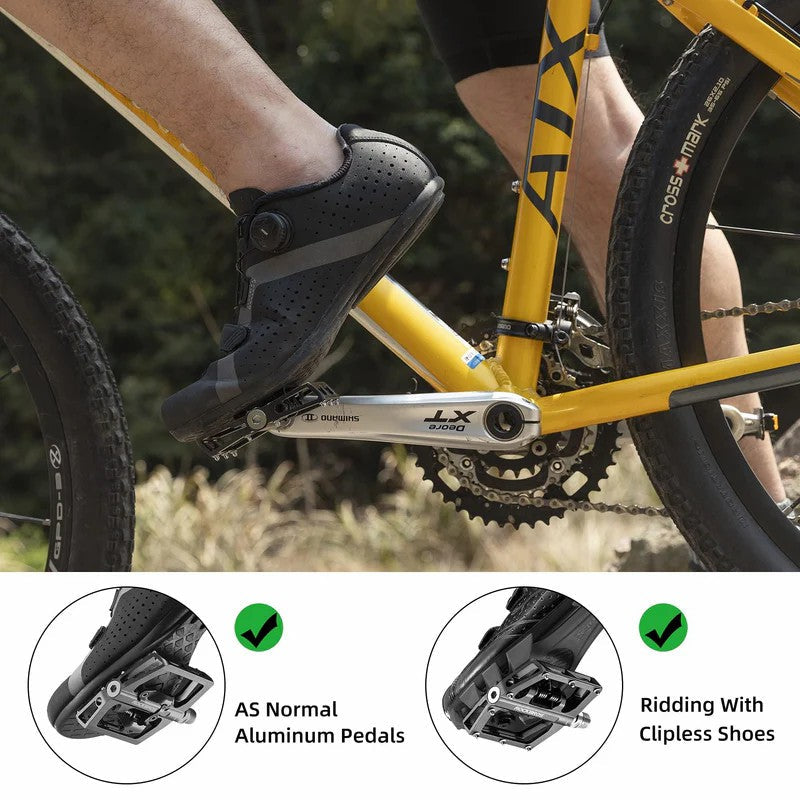 Dual-Use Clipless & Flat Bike Pedals