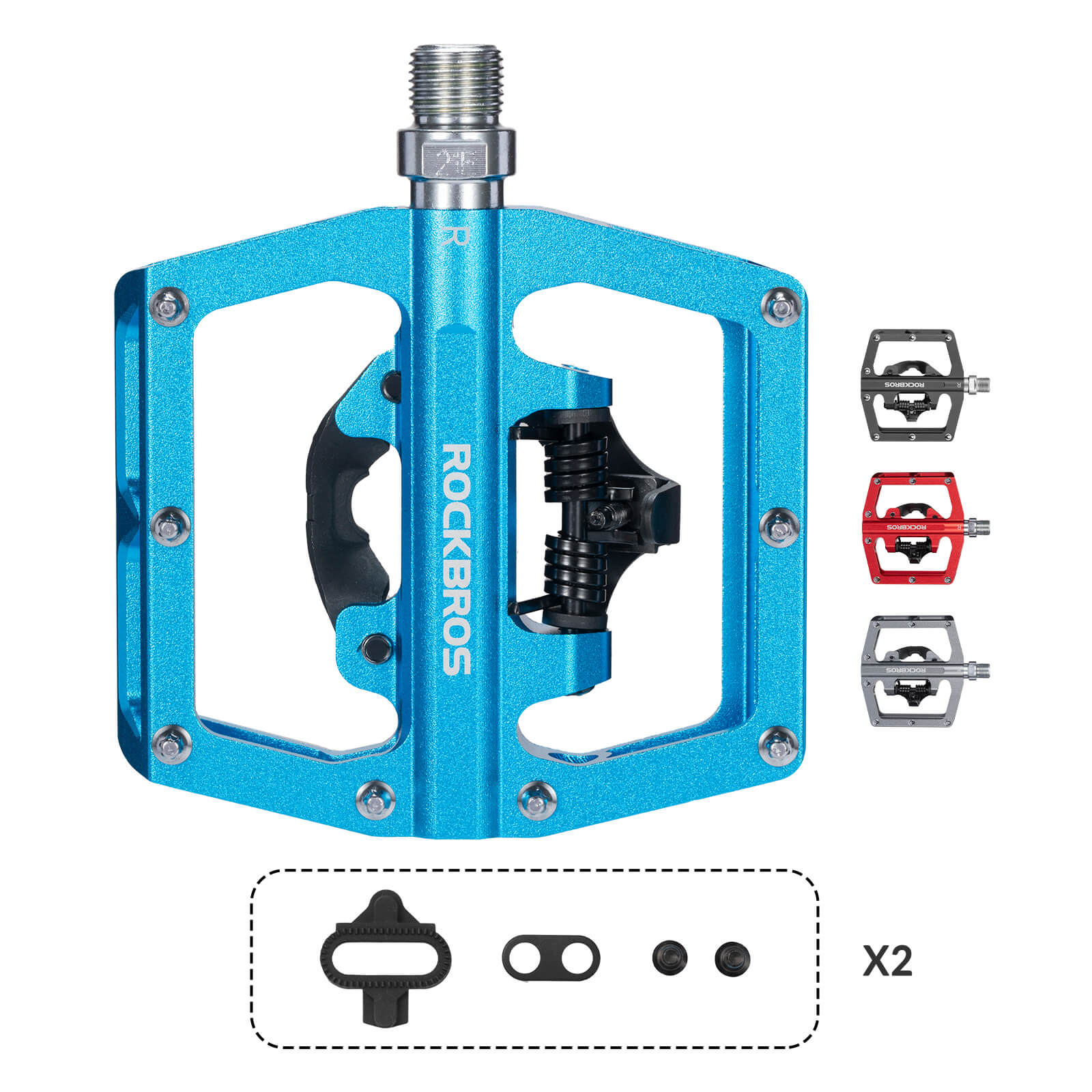 Dual-Use Clipless & Flat Bike Pedals